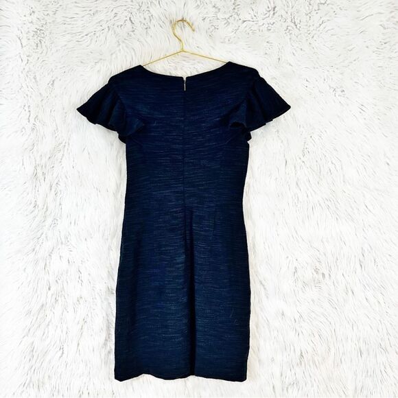 Rebecca Taylor stretch tweed ruffle dress NWT - Picture 6 of 9